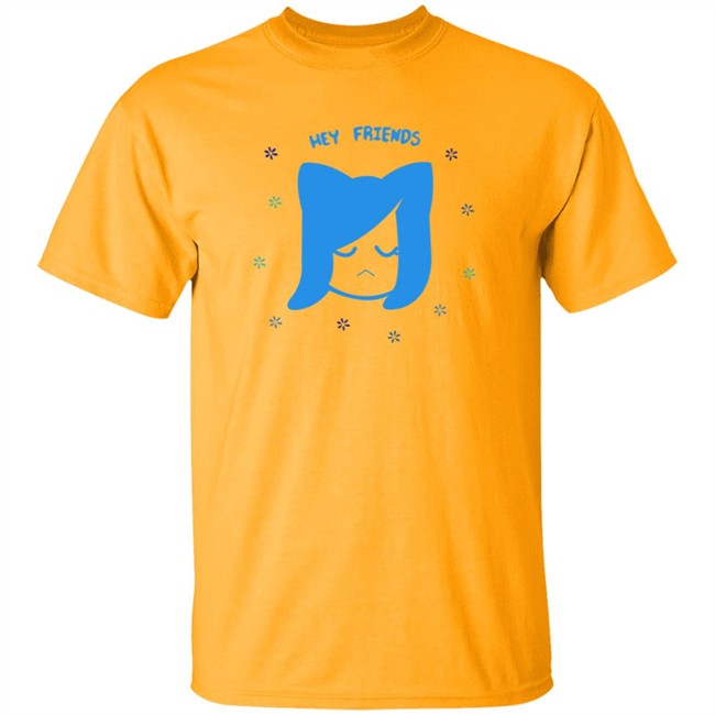 Akidearest Merch Blue Floral Shirt Hey Friends Hang - Akidearest Merch Blue Floral Shirt Hey Friends
