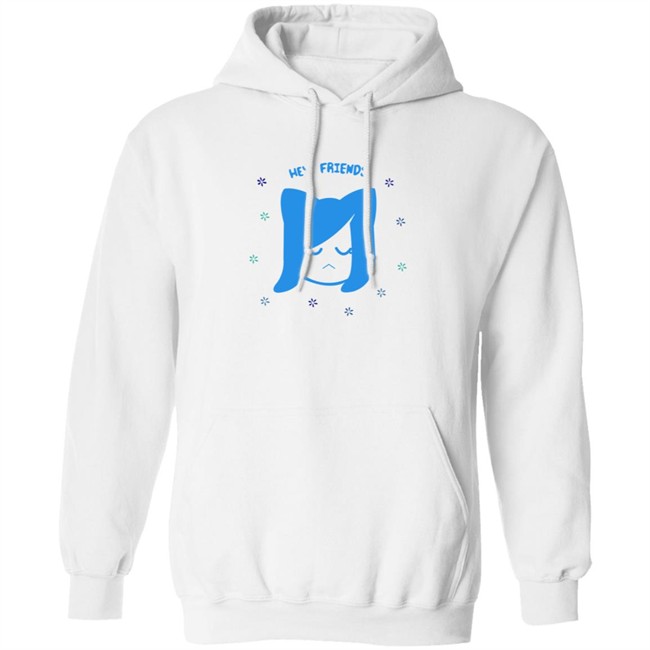 Akidearest Merch Blue Floral Shirt Hey Friends Hang - Akidearest Merch Blue Floral Shirt Hey Friends