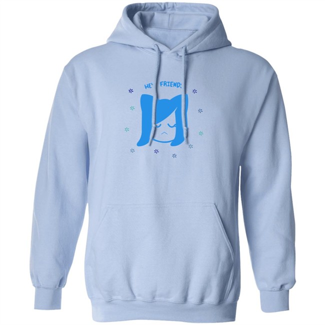 Akidearest Merch Blue Floral Shirt Hey Friends Hang - Akidearest Merch Blue Floral Shirt Hey Friends