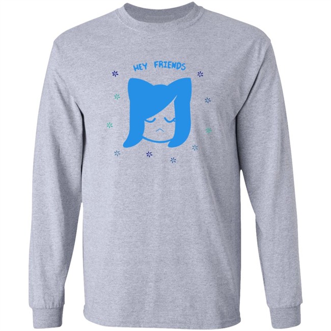 Akidearest Merch Blue Floral Shirt Hey Friends Hang - Akidearest Merch Blue Floral Shirt Hey Friends
