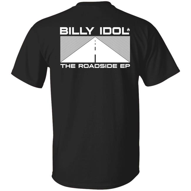 Billy Idol Merch The Roadside Ep Black Shirt Billy Idol Merch The Roadside Ep Black Shirt