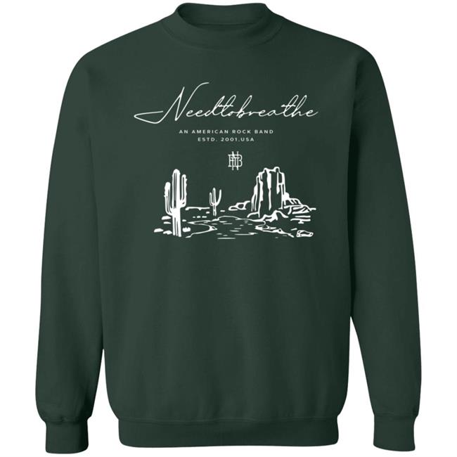 Needtobreathe Merch Desert Crewneck Sweatshirt An American Rock Band