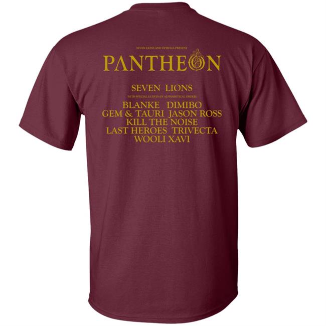 Seven Lions Merch Ophelia Pantheon Tour Tee Shirt Seven Lions Merch Ophelia Pantheon Tour Tee Shirt