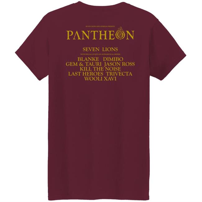 Seven Lions Merch Ophelia Pantheon Tour Tee Shirt Seven Lions Merch Ophelia Pantheon Tour Tee Shirt