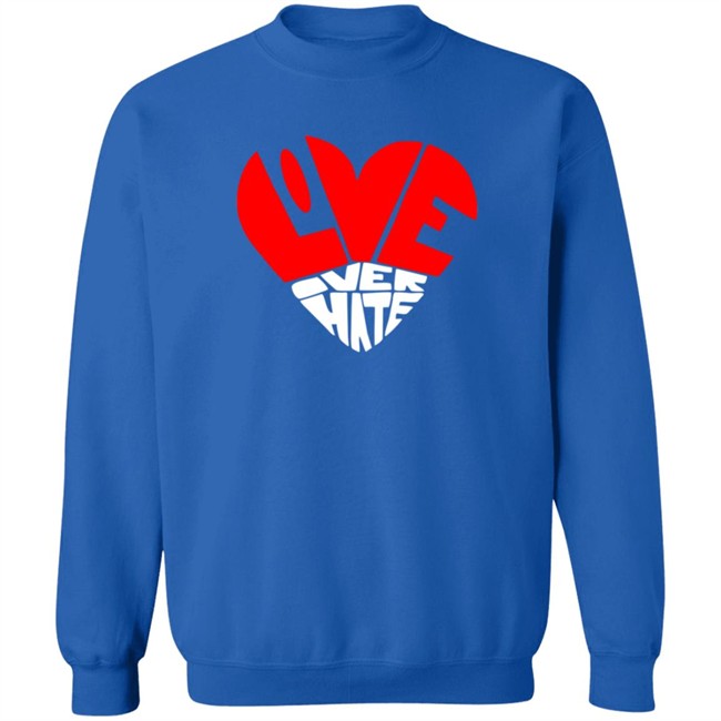 Love Over Hate Heart Hoodie Love Over Hate Heart Hoodie