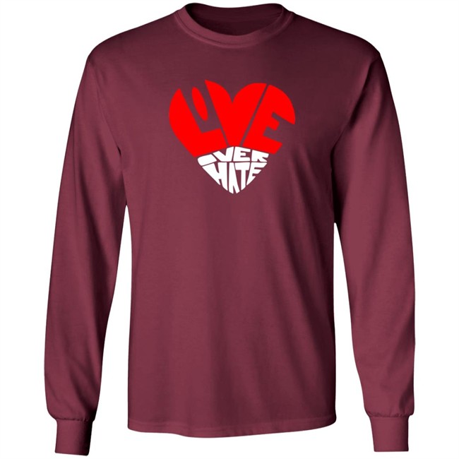Love Over Hate Heart Hoodie Love Over Hate Heart Hoodie