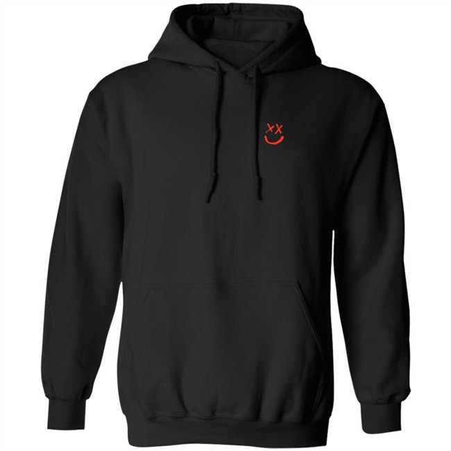 Smiley Walls Flock Print Hoodie Smiley Walls Flock Print Hoodie