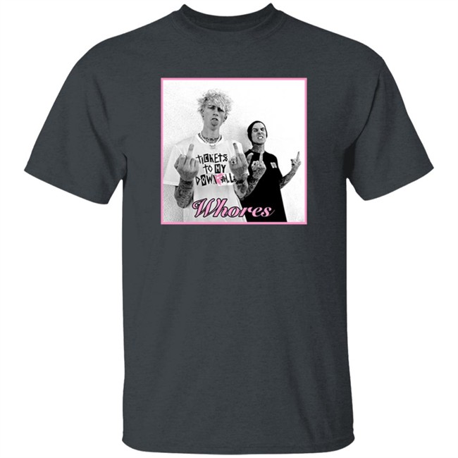 Mgk Merch Famous X Whores Tee Shirt Mgk Merch Famous X Whores Tee Shirt
