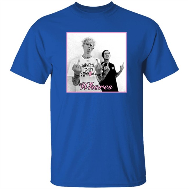 Mgk Merch Famous X Whores Tee Shirt Mgk Merch Famous X Whores Tee Shirt