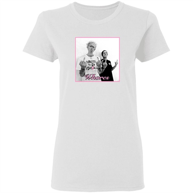 Mgk Merch Famous X Whores Tee Shirt Mgk Merch Famous X Whores Tee Shirt