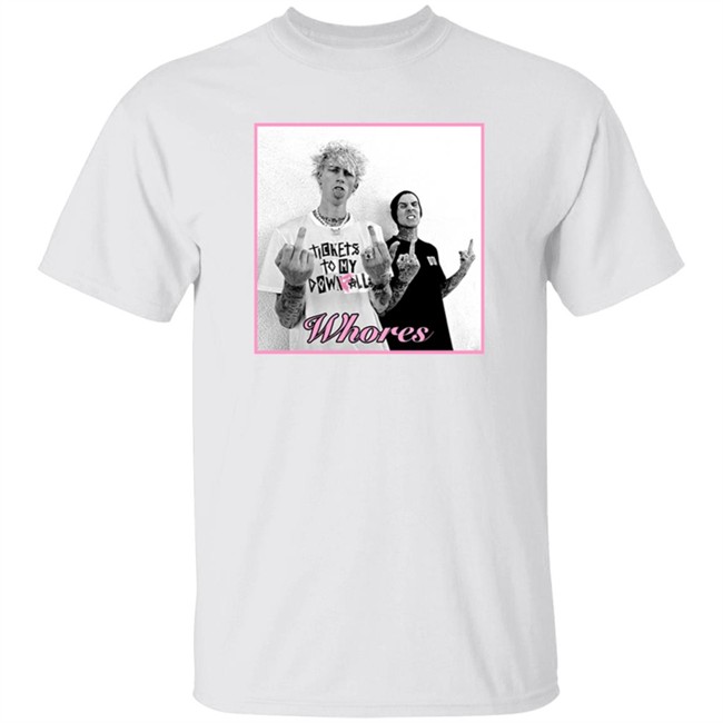 Mgk Merch Famous X Whores Tee Shirt Mgk Merch Famous X Whores Tee Shirt