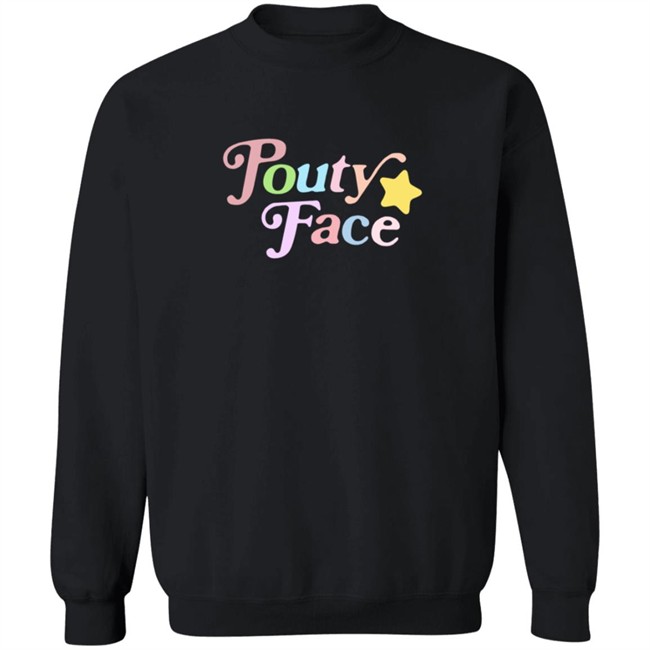 Addison Rae Youth Pouty Face Blue Sweatshirt Addison Rae Youth Pouty Face Blue Sweatshirt