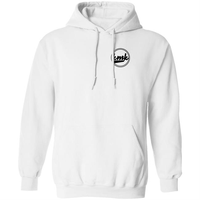 Kallmekris Merch Kmk Round Logo Hoodie White