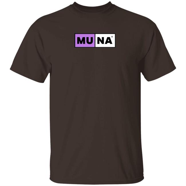 Where Is Muna Shop Merch Sad Soft Pop Songs Logo Brown Shirt