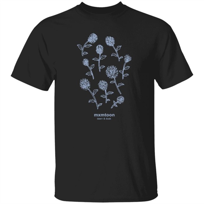 Mxmtoon Merch Blue Flowers Tee Shirt