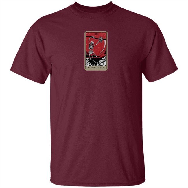 Morbid Podcast Merch Tarot Card Of Death Tee Shirt Morbid Podcast Merch Tarot Card Of Death Tee Shirt