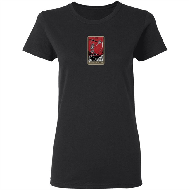 Morbid Podcast Merch Tarot Card Of Death Tee Shirt Morbid Podcast Merch Tarot Card Of Death Tee Shirt