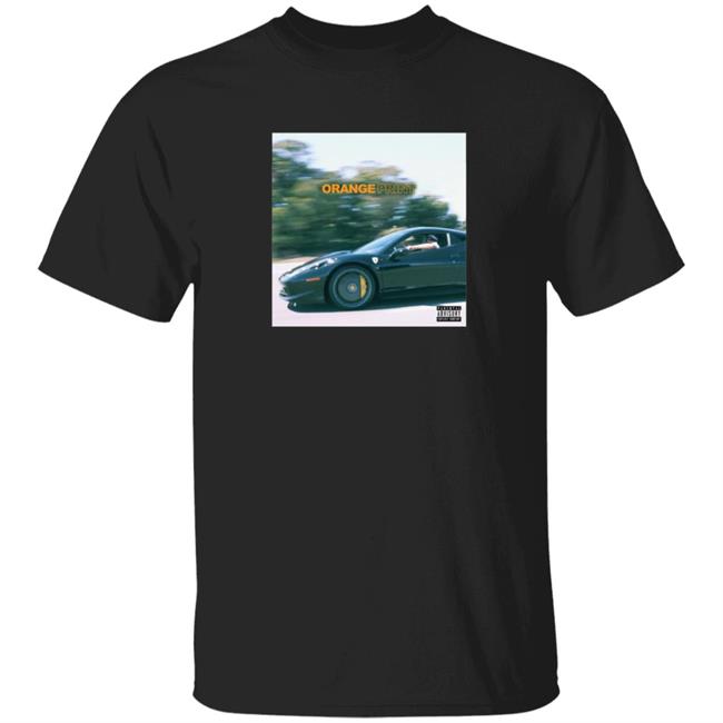 Larry June Merch Orange Print Album Shirt