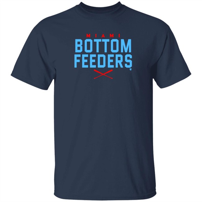 Miami Marlins Miami Bottom Feeders BreakingT Fish Stripes Shirt Miami Marlins Miami Bottom Feeders BreakingT Fish Stripes Shirt