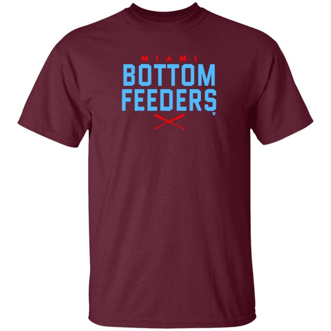 Miami Marlins Miami Bottom Feeders BreakingT Fish Stripes Shirt Miami Marlins Miami Bottom Feeders BreakingT Fish Stripes Shirt