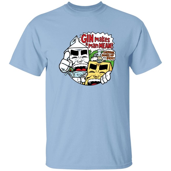 Evan Dorkin Milk & Cheese Gin Makes A Man Mean T Shirt Evan Dorkin Milk & Cheese Gin Makes A Man Mean T Shirt