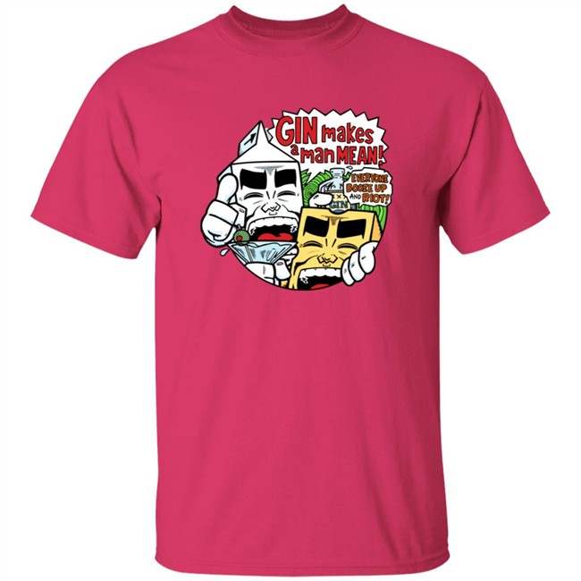 Evan Dorkin Milk & Cheese Gin Makes A Man Mean T Shirt Evan Dorkin Milk & Cheese Gin Makes A Man Mean T Shirt