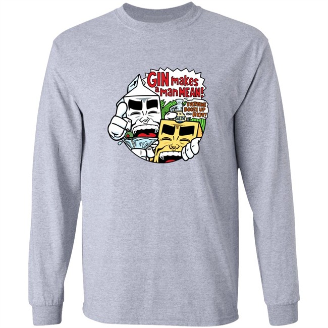 Evan Dorkin Milk & Cheese Gin Makes A Man Mean T Shirt Evan Dorkin Milk & Cheese Gin Makes A Man Mean T Shirt