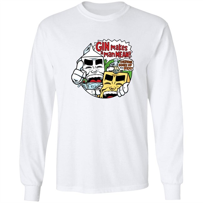 Evan Dorkin Milk & Cheese Gin Makes A Man Mean T Shirt Evan Dorkin Milk & Cheese Gin Makes A Man Mean T Shirt