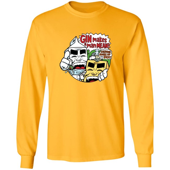 Evan Dorkin Milk & Cheese Gin Makes A Man Mean T Shirt Evan Dorkin Milk & Cheese Gin Makes A Man Mean T Shirt