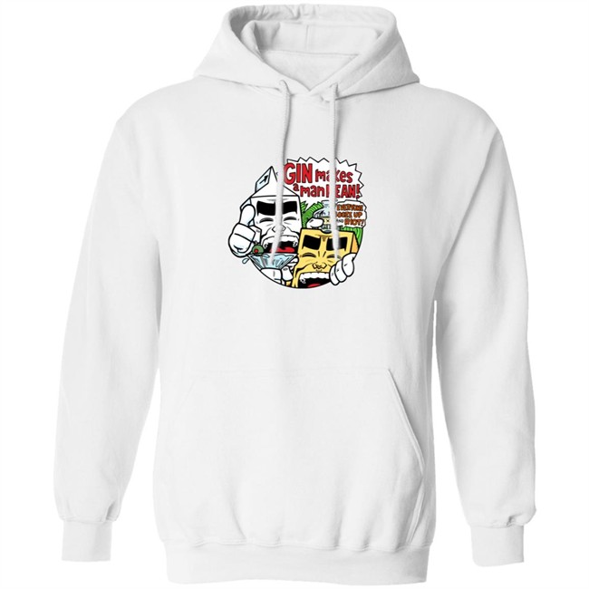 Evan Dorkin Milk & Cheese Gin Makes A Man Mean T Shirt Evan Dorkin Milk & Cheese Gin Makes A Man Mean T Shirt