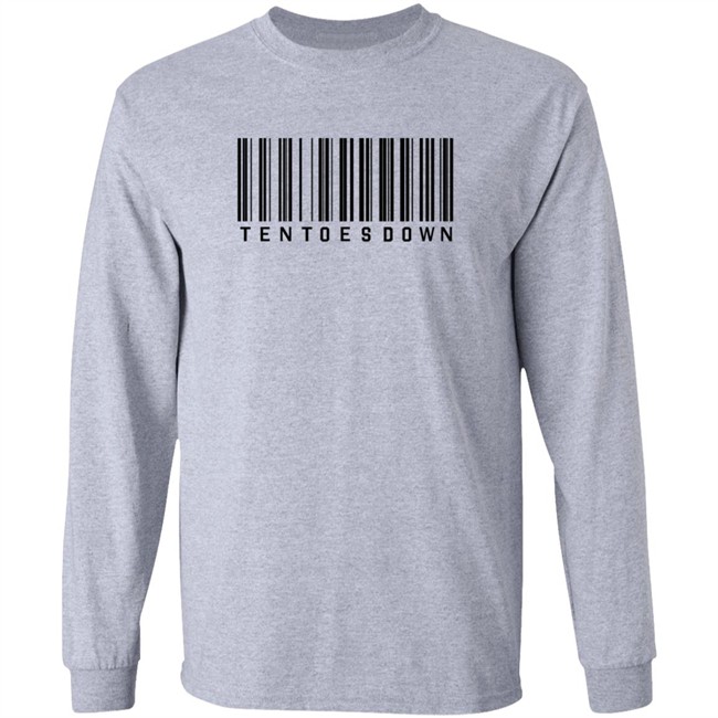 Mens Ten Toes Down Barcode T Shirt White Mens Ten Toes Down Barcode T Shirt White