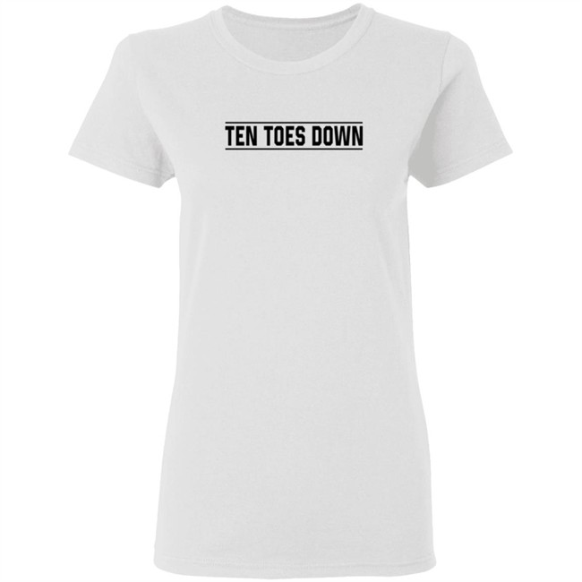 Mens Ten Toes Down T Shirt White Mens Ten Toes Down T Shirt White