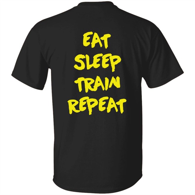 10X Athletic Merch Eat Sleep Train Repeat Yellow Hoodie 10X Athletic Merch Eat Sleep Train Repeat Yellow Hoodie