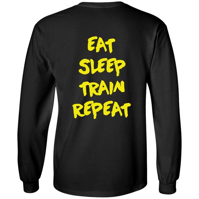 10X Athletic Merch Eat Sleep Train Repeat Yellow Hoodie 10X Athletic Merch Eat Sleep Train Repeat Yellow Hoodie
