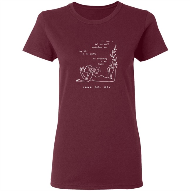 Lana Del Rey Merch Violet Tee Shirt Lana Del Rey Merch Violet Tee Shirt