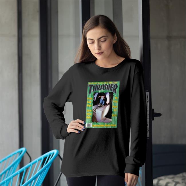 Thrasher Magazine February 1995 Fred Gall Rips Girls Who Ride Oz Trip Pool Art Vert Earthquake Bowl Bust Tee Shirt