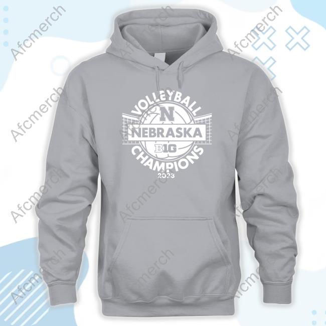 Official Unisex Blue 84 Scarlet Nebraska Huskers 2023 Big Ten Women's Volleyball Regular Season Champions Locker Room T-Shirt