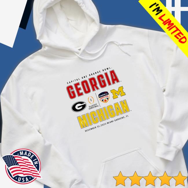 Official NCAA Semifinal Orange Bowl Georgia Vs Michigan Head-To-Head Playoff Sweatshirt
