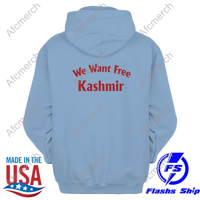 We Want Free Kashmir Long Sleeve Tee Melbourne Stadium