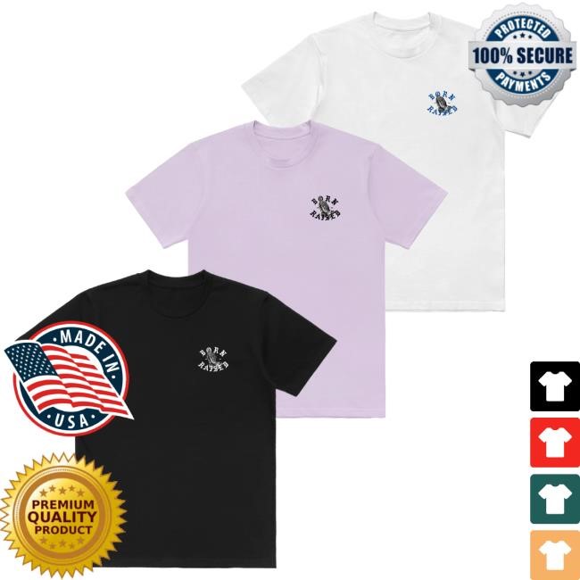 Official Born X Raised Merch Store Shop Praying Hands Rocker Tee: Black BornxRaised