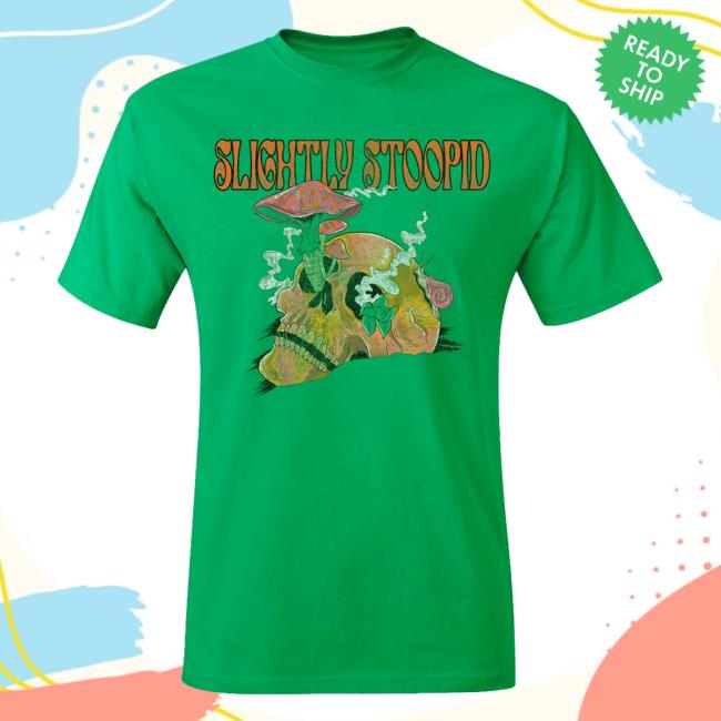 Official Slightly Stoopid Merch Store Shop Slightly Stoopid Mushroom Skull T Shirt SlightlyStoopid