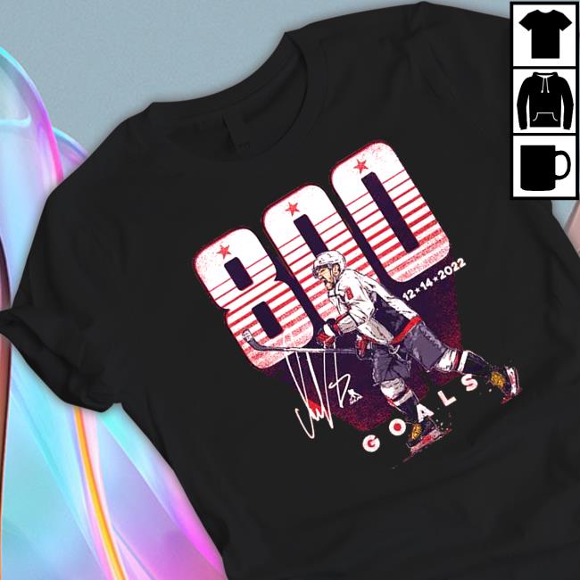 Official Alex Ovechkin Washington 800 Goals Bold signature Tee