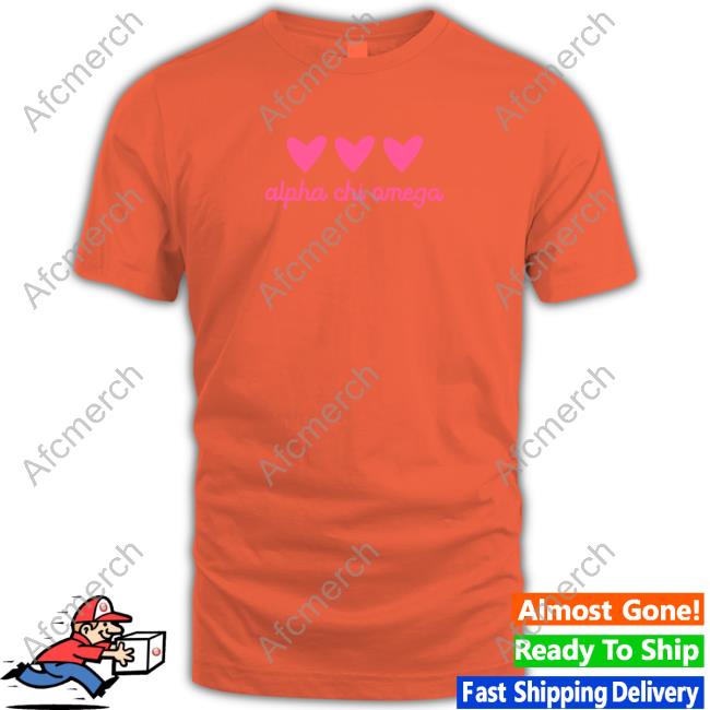 Alpha Chi Omega Pink Hearts T-Shirt