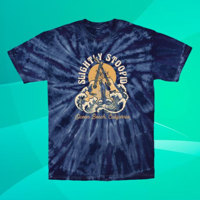 Official Slightly Stoopid Merch Acoustic Beach Tie Dye T-Shirts