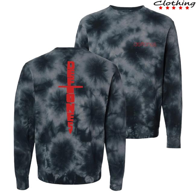 Official Deftones Merch Store Shop Tie Dye Dagger Pullover Sweatshirt Tie-Dye