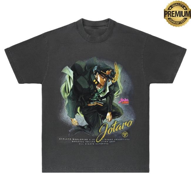 Official Hypland Clothing Merch Store Jojo Jotaro Jumbo Tee (Vintage Black)