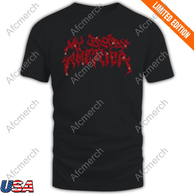 My Bloody America Rhinestone T Shirt