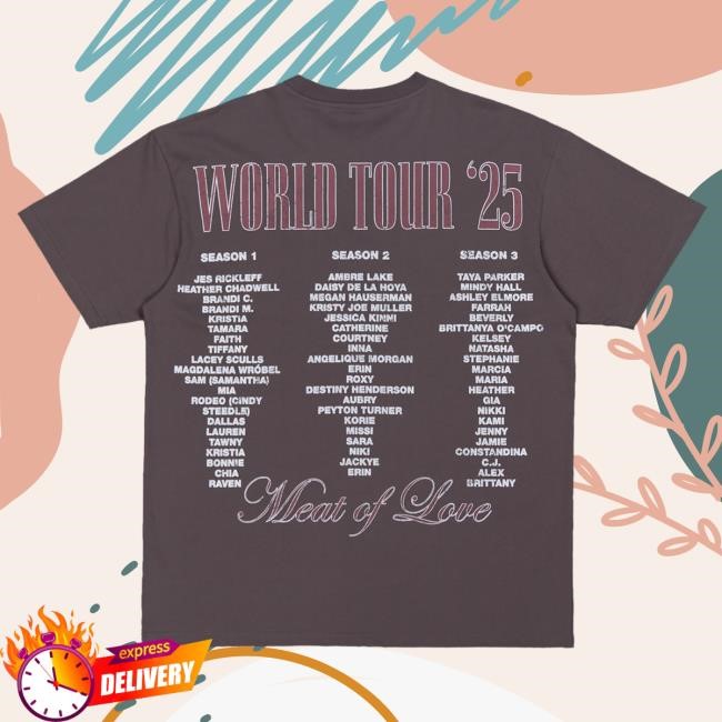 Official Meatcanyon Merch Store Meat of Love Vintage Tour Shirt Meat Canyon