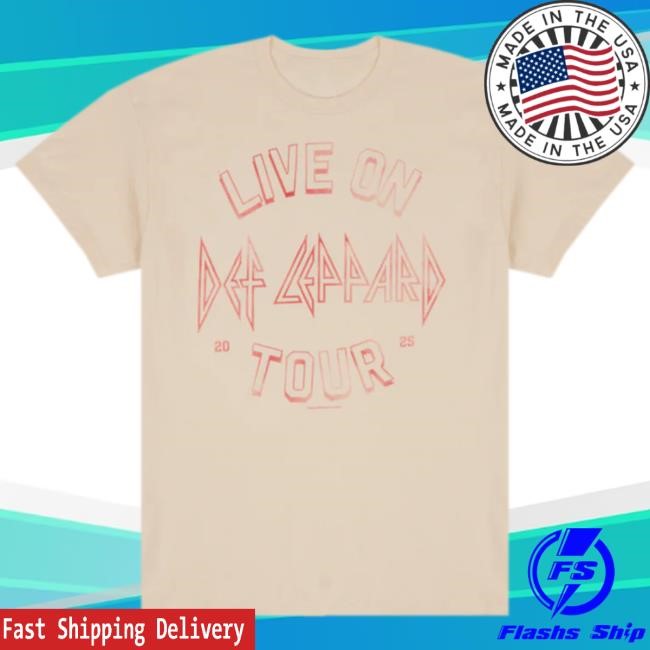 Official Def Leppard Merch Live On Tour 2025 Tshirt