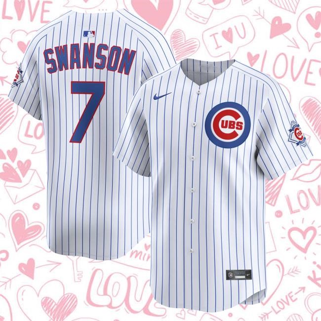 Tailgate Party Chicago Cubs Dansby Swanson 150th Home Jersey